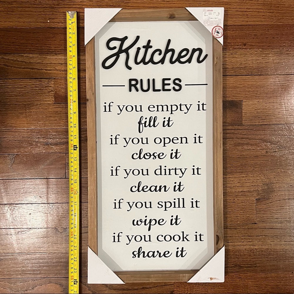 HomeGoods Kitchen Rule Signs